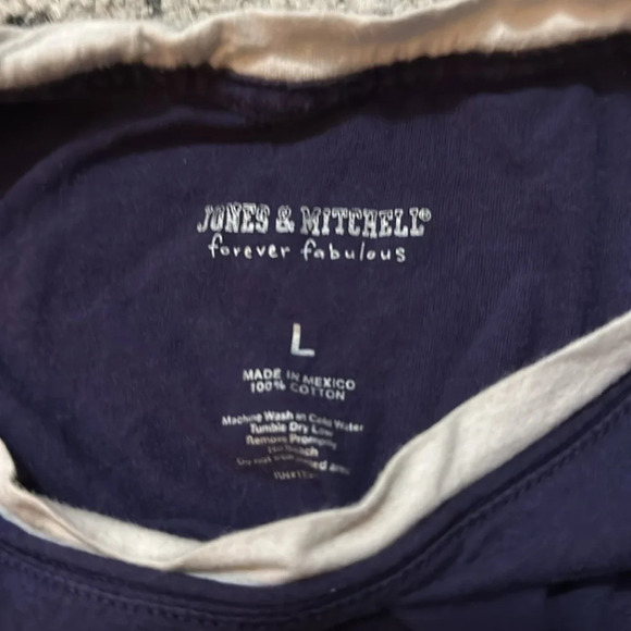 Vintage - Distressed TCU Horn Frogs Purple girls top Size Large Jones & Mitchell - Picture 3 of 3